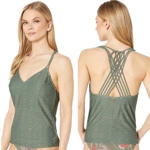 NWT Prana Talula tankini top, cargo heather green, sz M